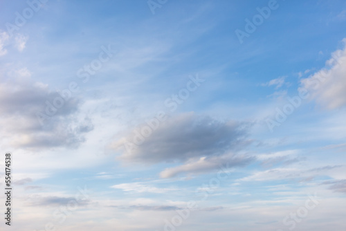 White clouds on the blue sky