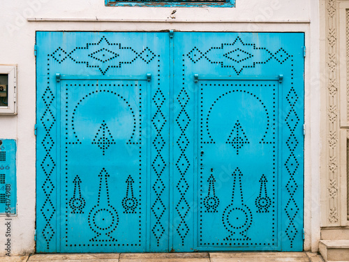 The Doors and Gates of Tunisia - Blue horizontal photo