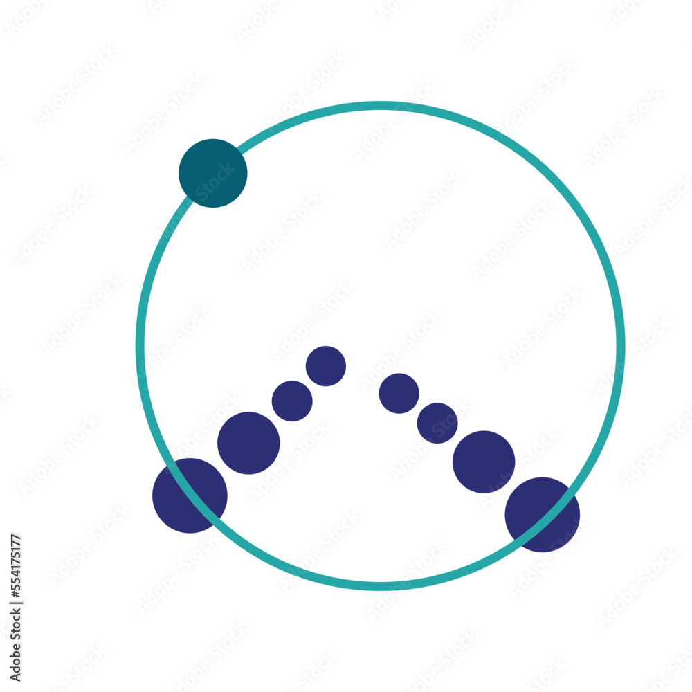 An abstract transparent circular shape design element. An abstract transparent circular shape design element.