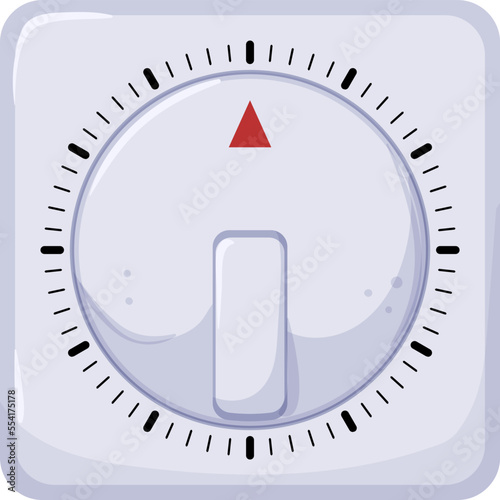 cook kitchen timer clock cartoon. cook kitchen timer clock sign. isolated symbol vector illustration