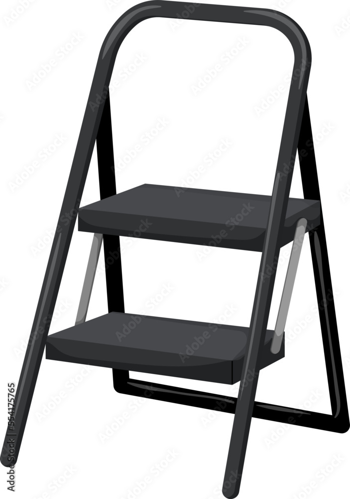 work step ladder safety cartoon. work step ladder safety sign. isolated symbol vector illustration work step ladder safety cartoon. work step ladder safety sign. isolated symbol vector illustration