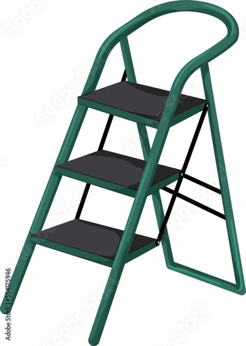 technician step ladder safety cartoon. technician step ladder safety sign. isolated symbol vector illustration