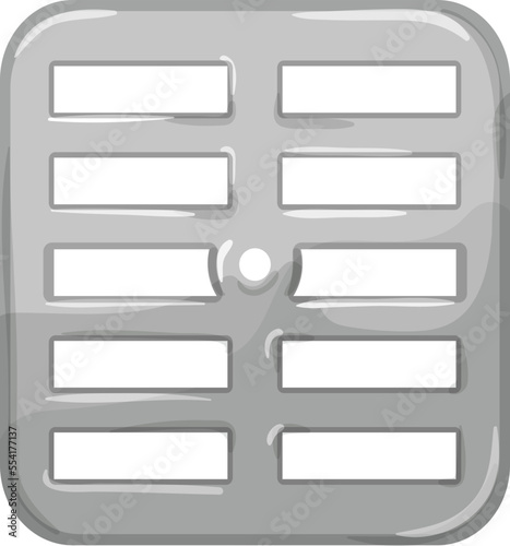 road drainage grate cartoon. road drainage grate sign. isolated symbol vector illustration