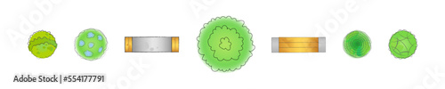 Set of elements for landsca...
