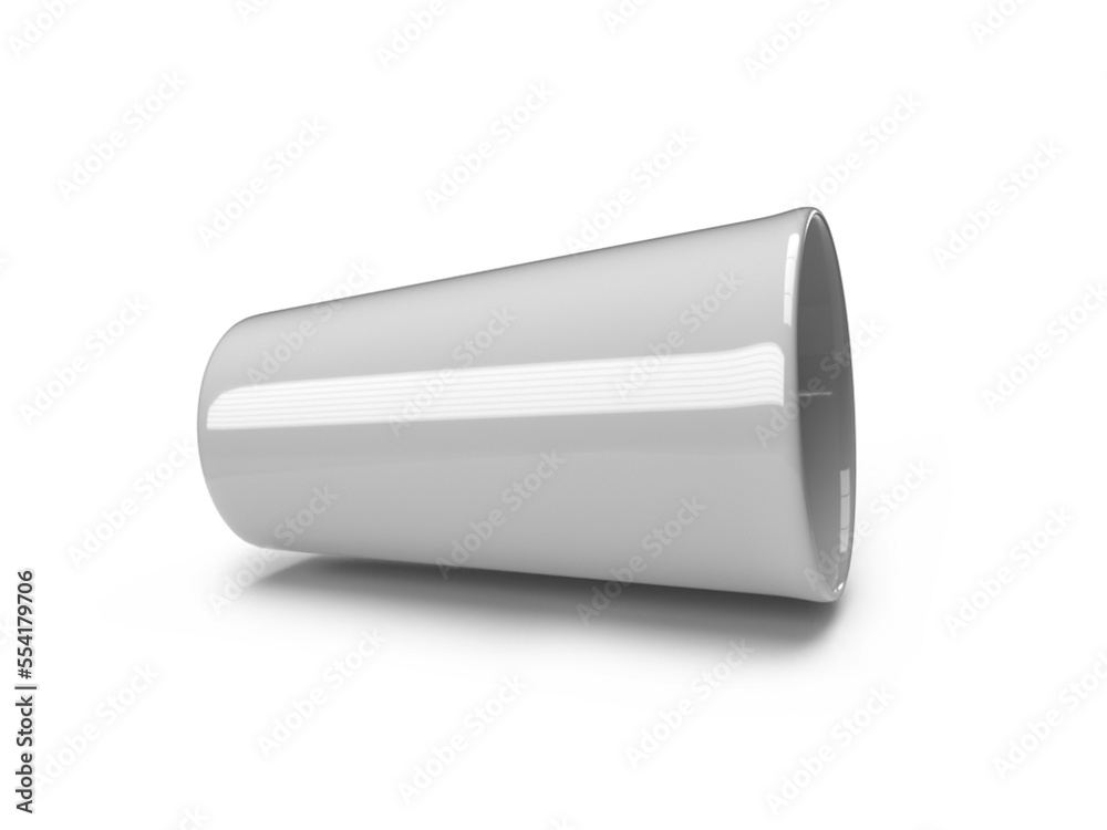 Long Plastic Cup 3D Illustration Mockup Scene Long Plastic Cup 3D Illustration Mockup Scene
