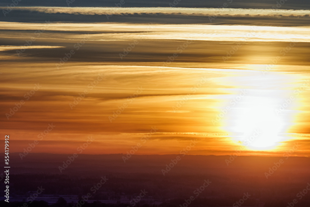 Beautiful sunrise with a colorful cloudscape