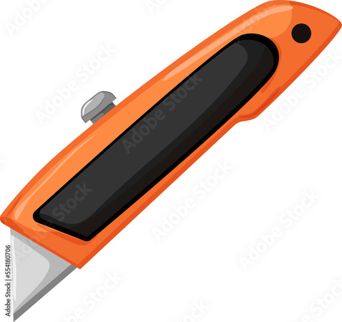 tool cutter knife cartoon. tool cutter knife sign. isolated symbol vector illustration