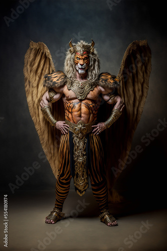 Powerful Warrior Tiger God in Royal customs 