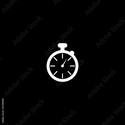 Stopwatch icon isolated on dark background