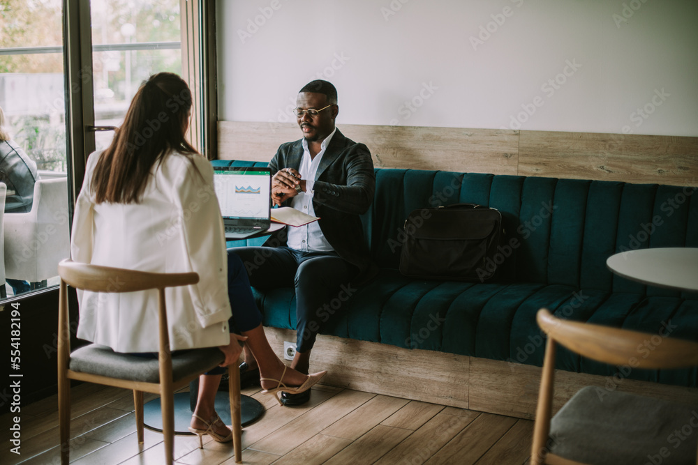 Business people at the cafe