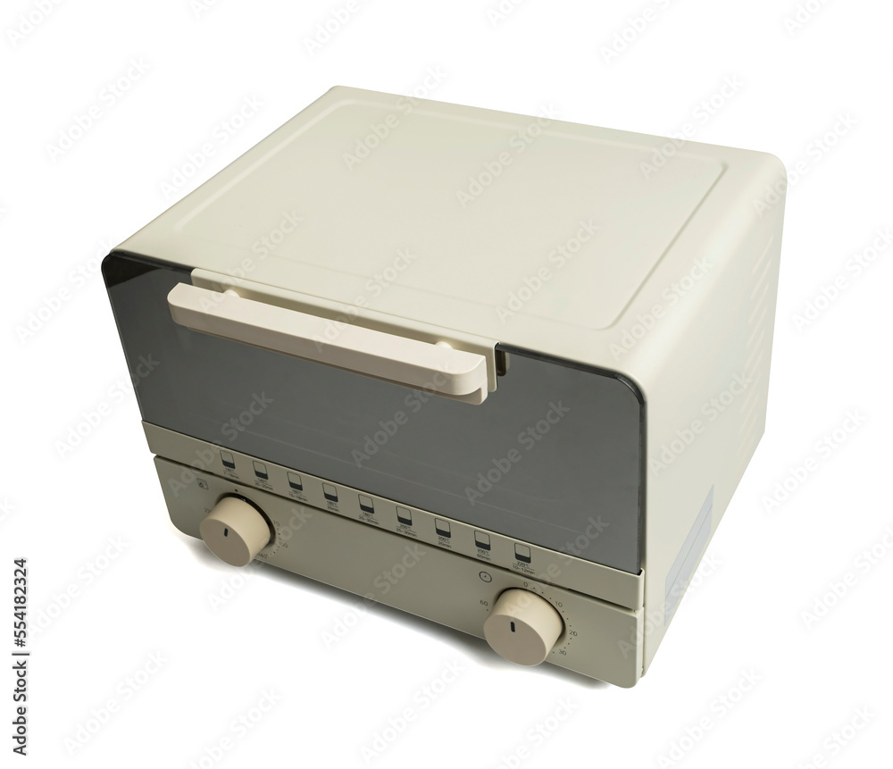 Fototapeta premium Light yellow electric oven isolated on a white background