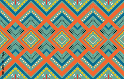 Geometric ethnic pattern design. Aztec fabric carpet mandala ornament chevron textile decoration wallpaper.