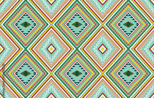 Geometric ethnic pattern design. Aztec fabric carpet mandala ornament chevron textile decoration wallpaper.