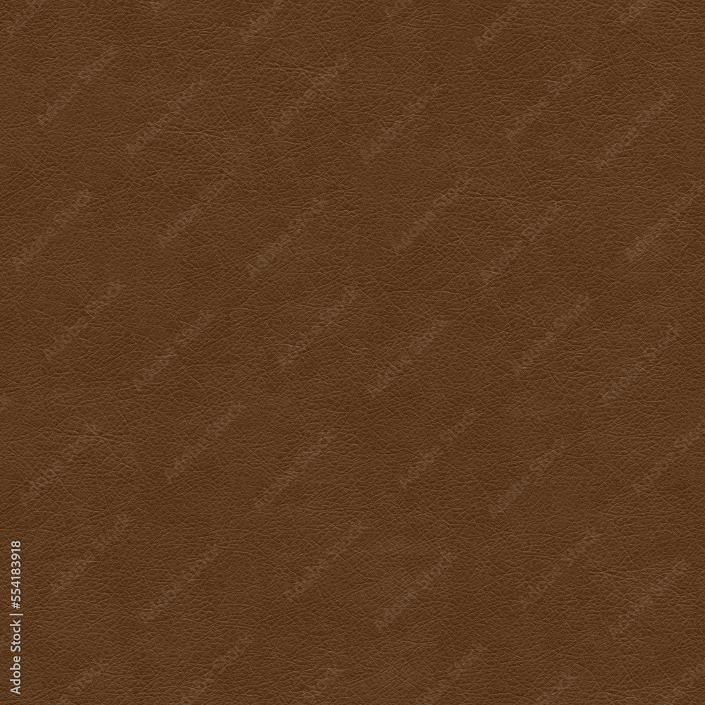 Fototapeta premium Seamless Leather Texture. Rough, brown material. Aesthetic background for design, advertising, 3D. Empty space for inscriptions. High-quality, natural blank for the manufacture of clothing. Macrophoto