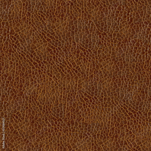 Seamless Leather Texture. Rough  brown material. Aesthetic background for design  advertising  3D. Empty space for inscriptions. High-quality  natural blank for the manufacture of clothing. Macrophoto