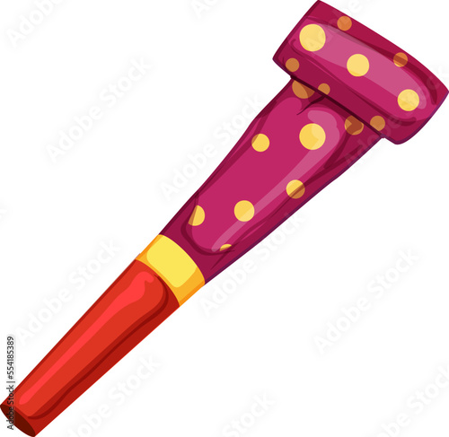 birthday party whistle cartoon. birthday party whistle sign. isolated symbol vector illustration