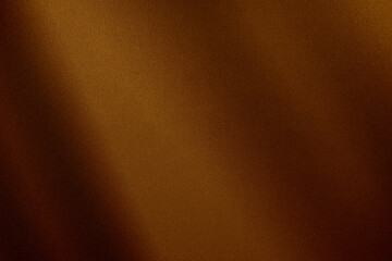 Brown orange silk satin. Fabric background for design. Gradient. Chocolate color. Dark abstract elegant background. Matte, shimmer. Template.