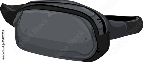 pocket waist bag cartoon. pocket waist bag sign. isolated symbol vector illustration