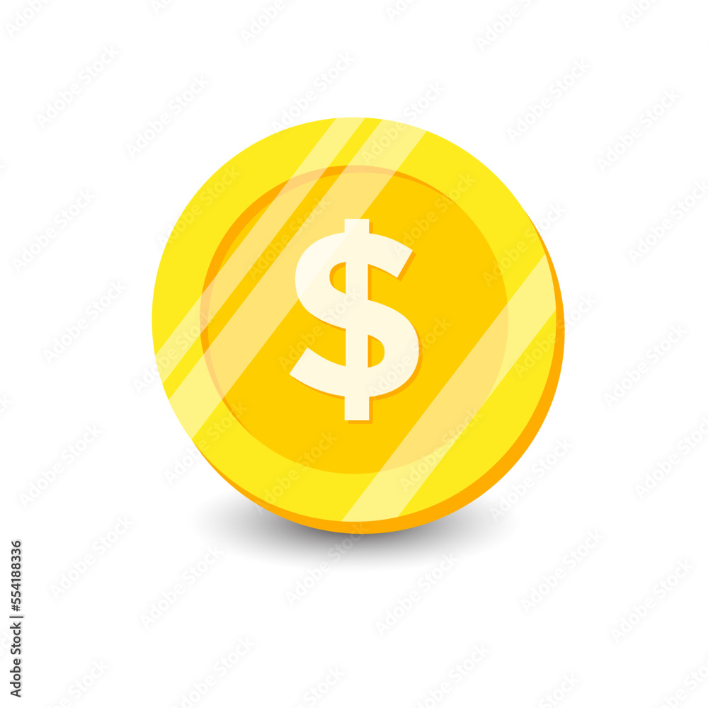Coin icon vector shiny design templates Coin icon vector shiny design templates