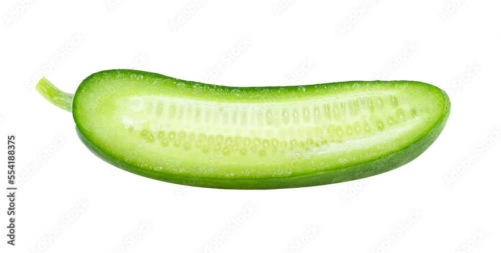 Cucumber with slice isolated on transparent png Cucumber with slice isolated on transparent png