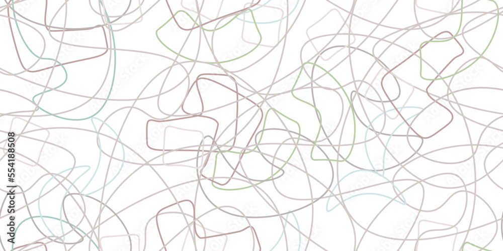 Fototapeta premium Chaotic Simple Seamless Pattern Textile One Line