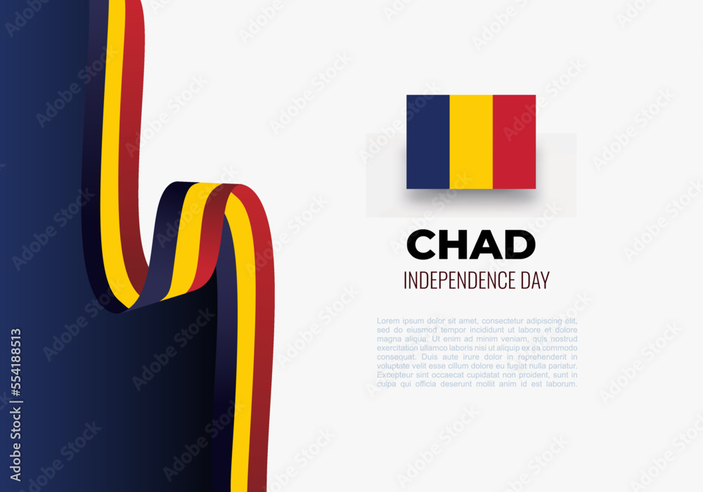 Chad independence day background banner poster celebrated on august 11