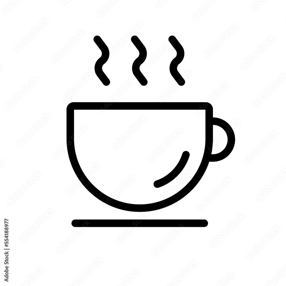 Coffee cup and steam icon. Cafe and restaurant icon. Vector. Coffee cup and steam icon. Cafe and restaurant icon. Vector.