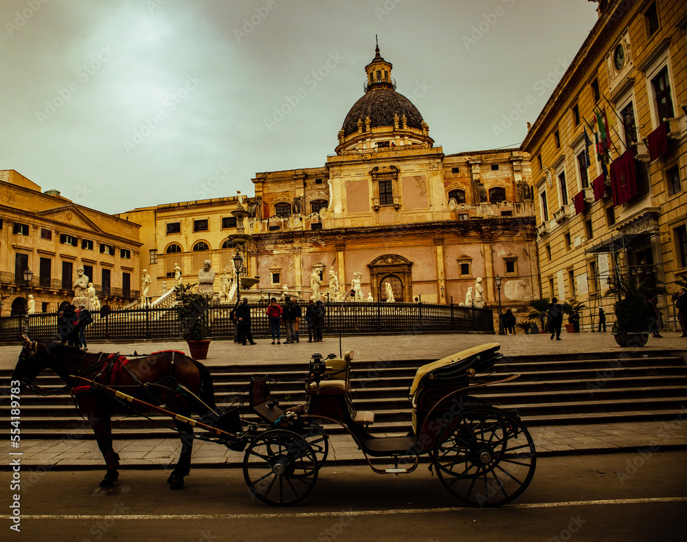 Fototapeta premium Piazza Pretoria, Palermo, Sicily