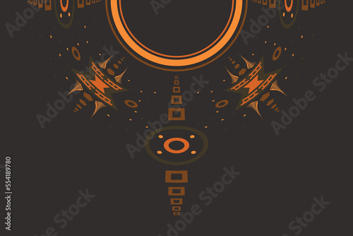 Vector Motif traditional Palestinian embroidery Brocade kurta digital artwork textile print on fabric, Illustration