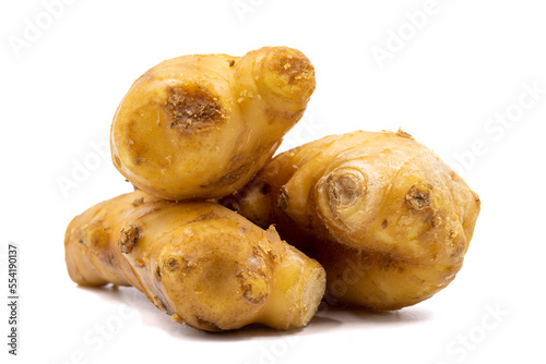 Jerusalem artichoke isolated on a white background. Clipping Path. Full depth of field. close up
