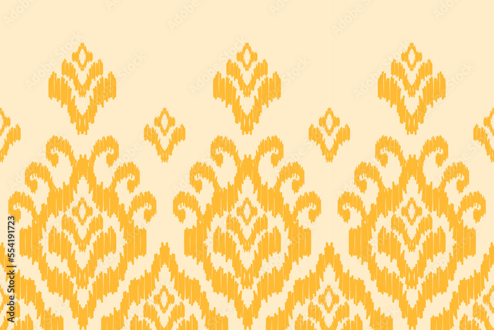 Abstract ethnic ikat background. Geometric seamless pattern in tribal. Fabric Indian style. Design for wallpaper, vector illustration, fabric, clothing, carpet, textile, batik, embroidery.