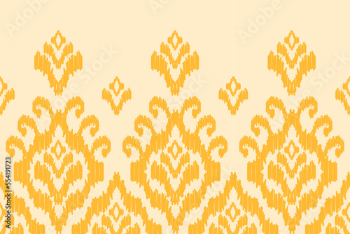 Abstract ethnic ikat background. Geometric seamless pattern in tribal. Fabric Indian style. Design for wallpaper, vector illustration, fabric, clothing, carpet, textile, batik, embroidery.
