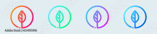 Agriculture line icon in gradient colors. Nature signs vector illustration.
