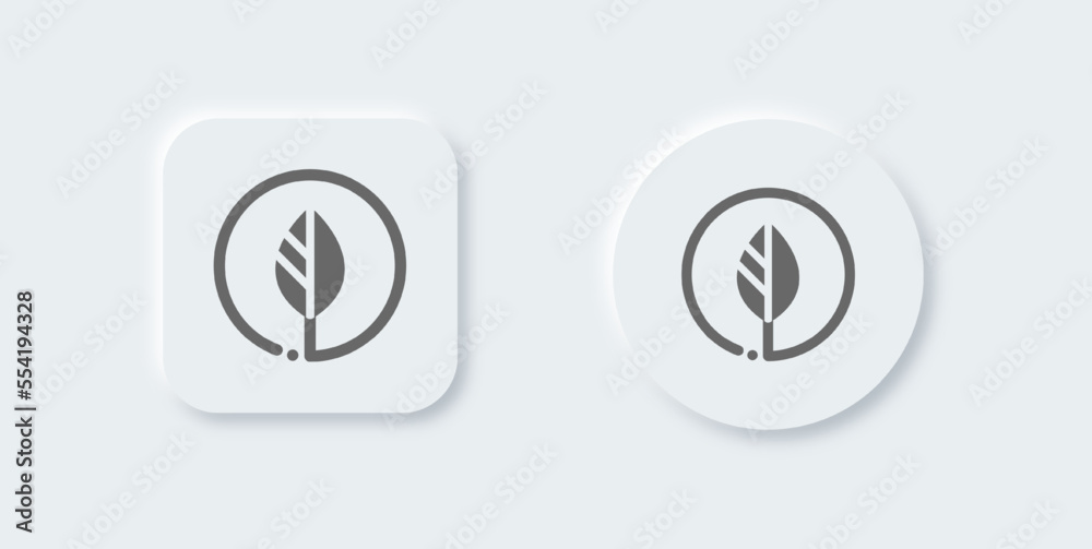 Agriculture solid icon in neomorphic design style. Nature signs vector illustration.