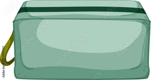 beautician cosmetic pouch cartoon. beautician cosmetic pouch sign. isolated symbol vector illustration
