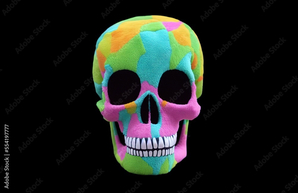 Obraz premium Rainbow Plush Skulls