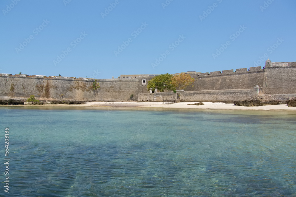 Saint Sebastian Fort over the sea, Mozambique