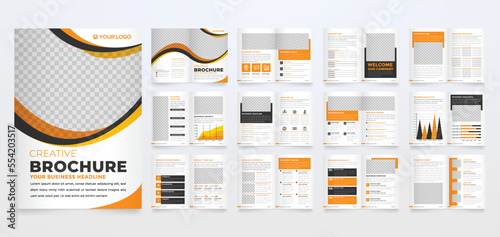 brochure template with minimalist style use for annual report