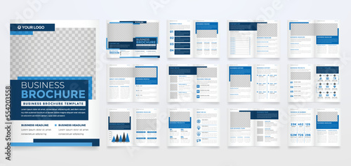 brochure template with minimalist style use for annual report
