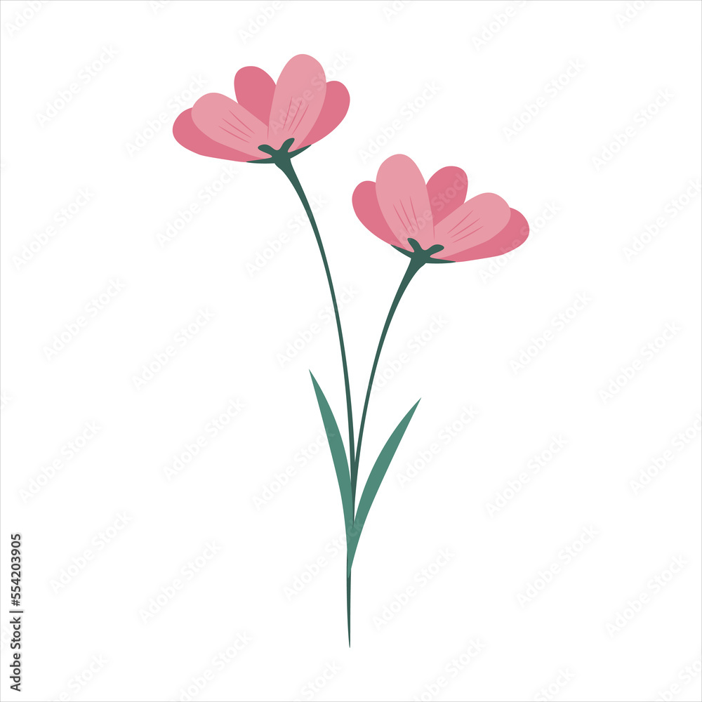 Flowers and Stalks Illustration Flowers and Stalks Illustration