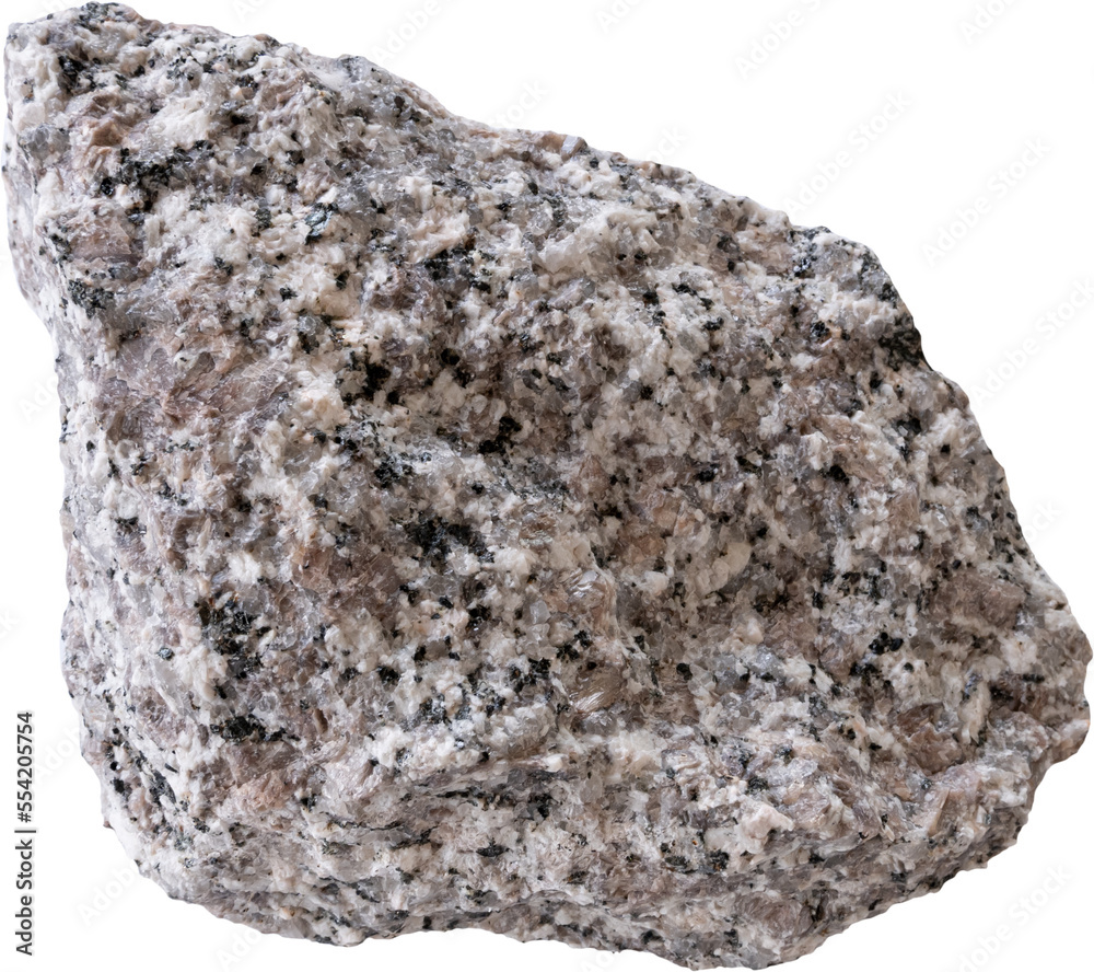 Granite sample. Igneous rock specimen.