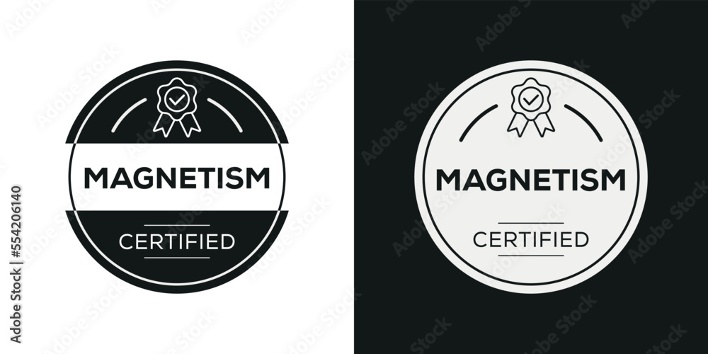 Creative (Magnetism) Certified badge, vector illustration.