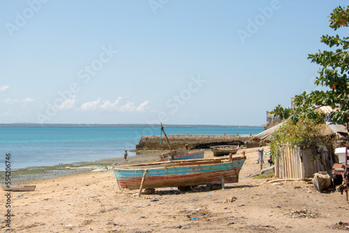 Fishing boat on the beach at the Island of Mozambique