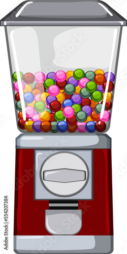 glass bubblegum machine cartoon. glass bubblegum machine sign. isolated symbol vector illustration