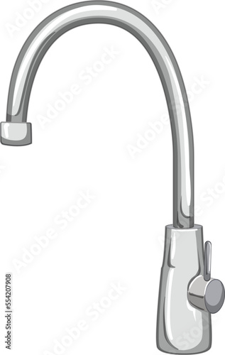 flow faucet water cartoon. flow faucet water sign. isolated symbol vector illustration