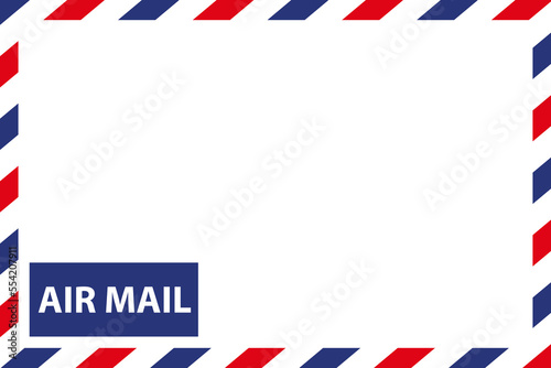 Isolated Airmail Envelope Frame Border Illustration photo