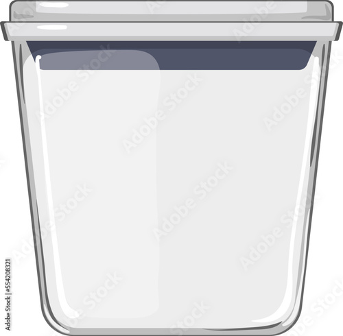 clean glass container cartoon. clean glass container sign. isolated symbol vector illustration