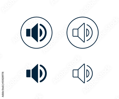 Free Download Speaker icons set. Volume icon set. Loudspeaker icon vector. Audio icons. - GFXLoad