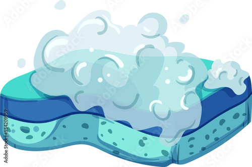 cleaner sponge kitchen cartoon. cleaner sponge kitchen sign. isolated symbol vector illustration