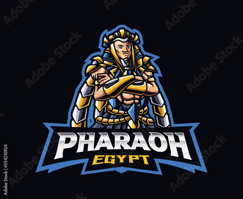 Sci-fi Egypt Pharaoh mascot logo design